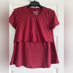Latched mama Merlot swing tee